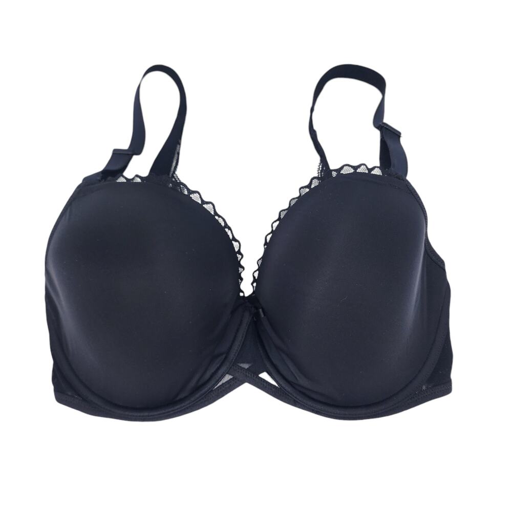 Paramour by Felina Peridot Contour Underwire Full Coverage Black Bra Size 34G
